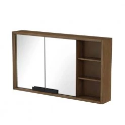 Home Decorators Collection Kordite 42 in. W x 24 in. H Rectangular Almond Latte Brown Surface Mount Medicine Cabinet with Mirror -Makeup Mirrors Sales Store almond latte home decorators collection medicine cabinets with mirrors kordite mc al 40 1000