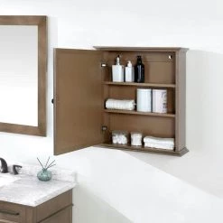 Home Decorators Collection Sonoma 24 in. x 27 in. Surface Mount Medicine Cabinet in Almond Latte -Makeup Mirrors Sales Store almond latte home decorators collection medicine cabinets with mirrors sonoma mc al 77 1000