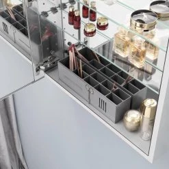 Home Decorators Collection Frankford 24 in. x 32 in. Recessed or Surface Mount Medicine Cabinet with Mirror -Makeup Mirrors Sales Store aluminum home decorators collection medicine cabinets with mirrors frankford fa 1000