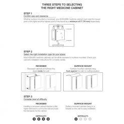 KOHLER 15 in. W x 26 in. H Single Door Recessed or Surface Mount Medicine Cabinet in Adonized Aluminum -Makeup Mirrors Sales Store aluminum kohler medicine cabinets with mirrors k cb clc1526fs 77 1000