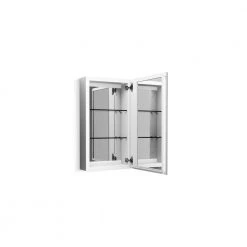 KOHLER 15 in. x 26 in. Aluminum Recessed or Surface Mount Soft Close Medicine Cabinet with Mirror in White Powder-Coat -Makeup Mirrors Sales Store aluminum kohler medicine cabinets with mirrors k r79215 ca1 c3 1000
