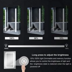 WELLFOR 20 in. W x 30 in. H Medium Rectangular Aluminum Recessed/Surface Mount Medicine Cabinet with Mirror and Lighted -Makeup Mirrors Sales Store aluminum medicine cabinets with mirrors w4mcl2030r 44 1000