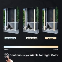 WELLFOR 20 in. W x 30 in. H Medium Rectangular Aluminum Recessed/Surface Mount Medicine Cabinet with Mirror and Lighted -Makeup Mirrors Sales Store aluminum medicine cabinets with mirrors w4mcl2030r 76 1000