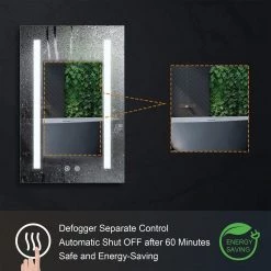 WELLFOR 20 in. W x 30 in. H Medium Rectangular Aluminum Recessed/Surface Mount Medicine Cabinet with Mirror and Lighted -Makeup Mirrors Sales Store aluminum medicine cabinets with mirrors w4mcl2030r fa 1000