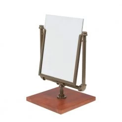 Econoco 8 in. x 10 in. Tabletop Makeup Mirror in Anthracite Gray