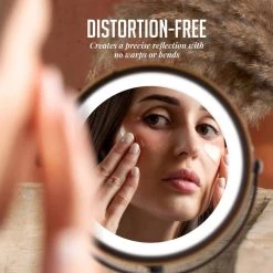 OVENTE Small Antique Bronze Lighted Mirror (13.2 in. H x 4.7 in. W), 1x, 7x Magnification -Makeup Mirrors Sales Store antique bronze ovente makeup mirrors mctr70abz1x7x 44 1000