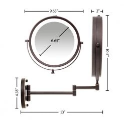 OVENTE 1.6 in. x 13.4 in. Makeup Mirror -Makeup Mirrors Sales Store antique bronze ovente makeup mirrors mfw85abz1x10x 1d 1000