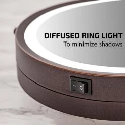 OVENTE 1.6 in. x 13.4 in. Makeup Mirror -Makeup Mirrors Sales Store antique bronze ovente makeup mirrors mfw85abz1x10x 4f 1000