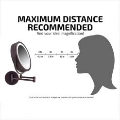 OVENTE 1.6 in. x 13.4 in. Makeup Mirror -Makeup Mirrors Sales Store antique bronze ovente makeup mirrors mfw85abz1x10x 66 1000