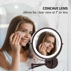 OVENTE 1.6 in. x 13.4 in. Makeup Mirror -Makeup Mirrors Sales Store antique bronze ovente makeup mirrors mfw85abz1x10x 76 1000