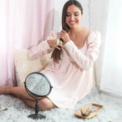 OVENTE Antique Bronze Tabletop Makeup Mirror, 8 Inch, Dual-Sided 1x / 7x Magnification (MNLAT80ABZ1X7X) -Makeup Mirrors Sales Store antique bronze ovente makeup mirrors mnlat80abz1x7x 1f 1000