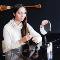 OVENTE Antique Bronze Tabletop Makeup Mirror, 8 Inch, Dual-Sided 1x / 7x Magnification (MNLAT80ABZ1X7X) -Makeup Mirrors Sales Store antique bronze ovente makeup mirrors mnlat80abz1x7x 31 1000