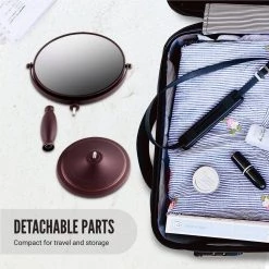 OVENTE Antique Bronze Tabletop Makeup Mirror, 8 Inch, Dual-Sided 1x / 7x Magnification (MNLAT80ABZ1X7X) -Makeup Mirrors Sales Store antique bronze ovente makeup mirrors mnlat80abz1x7x 44 1000