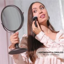 OVENTE Antique Bronze Tabletop Makeup Mirror, 8 Inch, Dual-Sided 1x / 7x Magnification (MNLAT80ABZ1X7X) -Makeup Mirrors Sales Store antique bronze ovente makeup mirrors mnlat80abz1x7x fa 1000