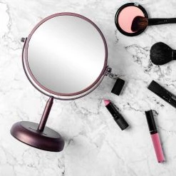 OVENTE 5.5 in. x 14.4 in. Tabletop Makeup Mirror in Antique Bronze -Makeup Mirrors Sales Store antique bronze ovente makeup mirrors mnldt70abz1x5x 31 1000