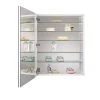 JENSEN Metro Deluxe Oversize 20 in. x 25 in. x 5 in. Frameless Recessed or Surface-Mount Bathroom Medicine Cabinet -Makeup Mirrors Sales Store basic white jensen medicine cabinets with mirrors 52wh254dpfx 64 1000