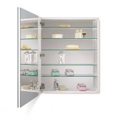 JENSEN Metro Deluxe Oversize 20 in. x 25 in. x 5 in. Frameless Recessed or Surface-Mount Bathroom Medicine Cabinet -Makeup Mirrors Sales Store basic white jensen medicine cabinets with mirrors 52wh254dpfx c3 1000