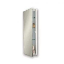 JENSEN Illusion 13 in. W x 36 in. H x 3-3/4 in. D Frameless Recessed Bathroom Medicine Cabinet in White -Makeup Mirrors Sales Store basic white jensen medicine cabinets with mirrors dis664x c3 1000