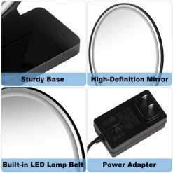 Gymax Hollywood Vanity Lighted Makeup Mirror Remote Control 4 Color Dimming Black 18 Gymax Hollywood Vanity Lighted Makeup Mirror Remote Control 4 Color Dimming Black -Makeup Mirrors Sales Store black gymax makeup mirrors gym06439 76 1000