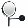 Lansi Luxury Patented 8 in. Small Round 3-Color- LED 1X/10X Magnifying Bathroom Makeup Mirror in Black -Makeup Mirrors Sales Store black lansi makeup mirrors aybszhd1408 64 1000