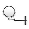 Unbranded 8 in. X 8 in. Small Round Magnifying Wall Mounted Bathroom Makeup Mirror in Adjustable 1x/10x Magnification -Makeup Mirrors Sales Store black makeup mirrors chuchu xb483 64 1000