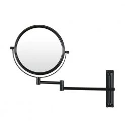 Unbranded 8 in. W x 8 in. H Round Moving Up and Down Magnifying adjustable Freestanding Bathroom Makeup Mirror in Black 16 Unbranded 8 in. W x 8 in. H Round Moving Up and Down Magnifying adjustable Freestanding Bathroom Makeup Mirror in Black -Makeup Mirrors Sales Store black makeup mirrors ls8d w bk 76 1000