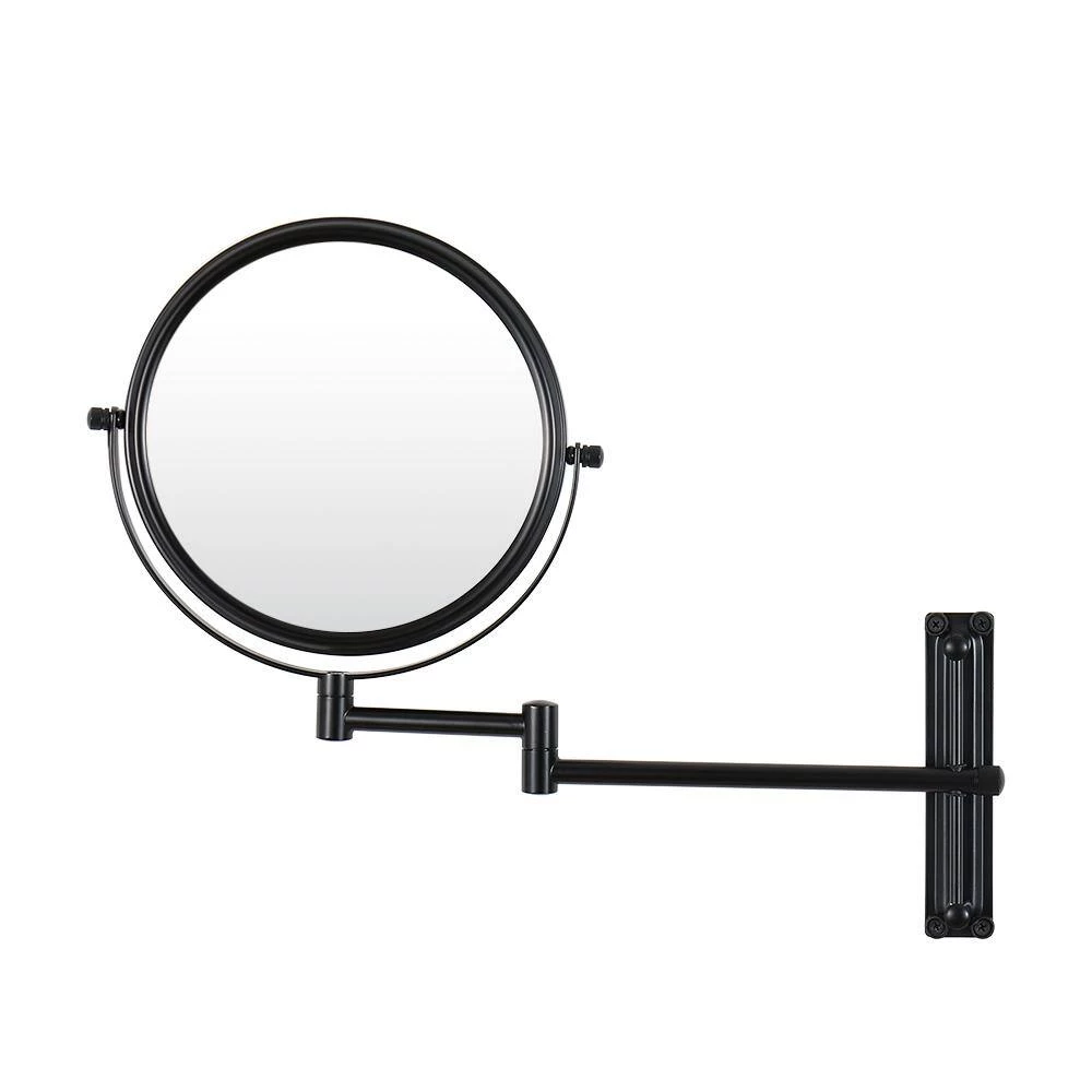 Unbranded 8 in. W x 8 in. H Round Moving Up and Down Magnifying adjustable Freestanding Bathroom Makeup Mirror in Black 9 Unbranded 8 in. W x 8 in. H Round Moving Up and Down Magnifying adjustable Freestanding Bathroom Makeup Mirror in Black - Image 7