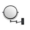 Unbranded 8 in. W X 8 in. H Round Magnifying Adjustable Freestanding Bathroom Makeup Mirror in Black 2 Unbranded 8 in. W X 8 in. H Round Magnifying Adjustable Freestanding Bathroom Makeup Mirror in Black -Makeup Mirrors Sales Store black makeup mirrors ls8k w bk 64 1000