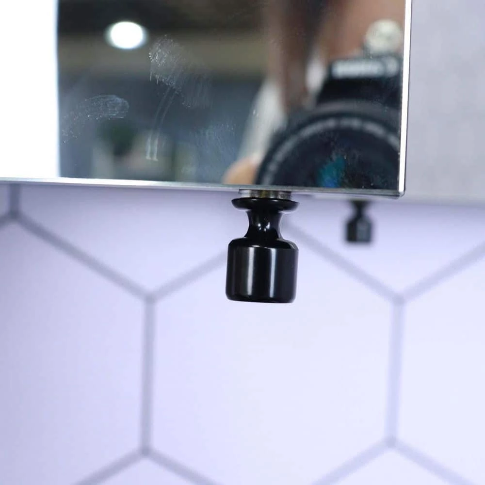 Unbranded 30 in. W x 26 in. H Medium Rectangular Black Iron Surface Mount Medicine Cabinet with Mirror and LED Light 8 Unbranded 30 in. W x 26 in. H Medium Rectangular Black Iron Surface Mount Medicine Cabinet with Mirror and LED Light - Image 6