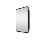 Unbranded 24 in. W x 30 in. H Rounded Rectangular Black Iron and Aluminum Recessed/Surface Mount Medicine Cabinet with Mirror -Makeup Mirrors Sales Store black medicine cabinets with mirrors ec mc2430 10117 64 1000