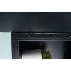 Unbranded 24 in. W x 30 in. H Rounded Rectangular Black Iron and Aluminum Recessed/Surface Mount Medicine Cabinet with Mirror 19 Unbranded 24 in. W x 30 in. H Rounded Rectangular Black Iron and Aluminum Recessed/Surface Mount Medicine Cabinet with Mirror -Makeup Mirrors Sales Store black medicine cabinets with mirrors ec mc2430 10117 76 1000