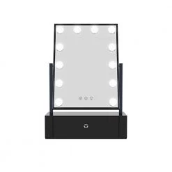 ProMounts 14.37 in. x 20.47 in. Lighted Tabletop Makeup Mirror in Black -Makeup Mirrors Sales Store black promounts makeup mirrors opcm002d 4f 1000