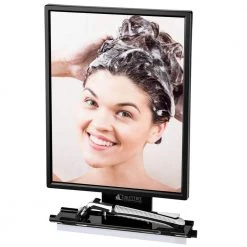 TOILETTREE 6.5 in. x 8 in. Tabletop Makeup Mirror in Black -Makeup Mirrors Sales Store black toilettree makeup mirrors ttp 04 44 1000