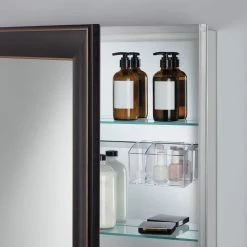 Home Decorators Collection 24 in. x 30 in. Fog Free Recessed or Surface Mount Medicine Cabinet in Oil Rubbed Bronze with Mirror -Makeup Mirrors Sales Store bronze home decorators collection medicine cabinets with mirrors 83016 fa 1000