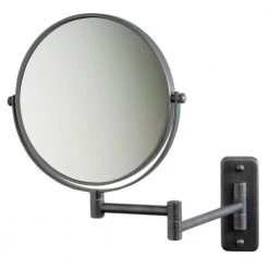 Jerdon 5X 12 in. L x10 in. W Wall Mount Makeup Mirror in Bronze