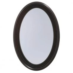 Pegasus 20 in. W x 30 in. H Recessed or Surface-Mount Oval Bathroom Medicine Cabinet with Deco Framed Door in Oil Rubbed Bronze