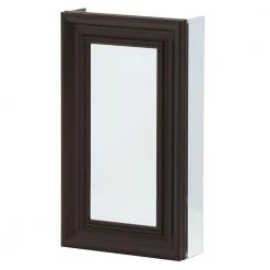Pegasus 15 in. x 26 in. Framed Recessed or Surface-Mount Bathroom Medicine Cabinet in Oil Rubbed Bronze