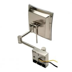 ALFI BRAND 7.875 in. x 7.875 in. Lighted Wall Makeup Mirror in Brushed Nickel -Makeup Mirrors Sales Store brushed nickel alfi brand makeup mirrors abm8wled bn fa 1000