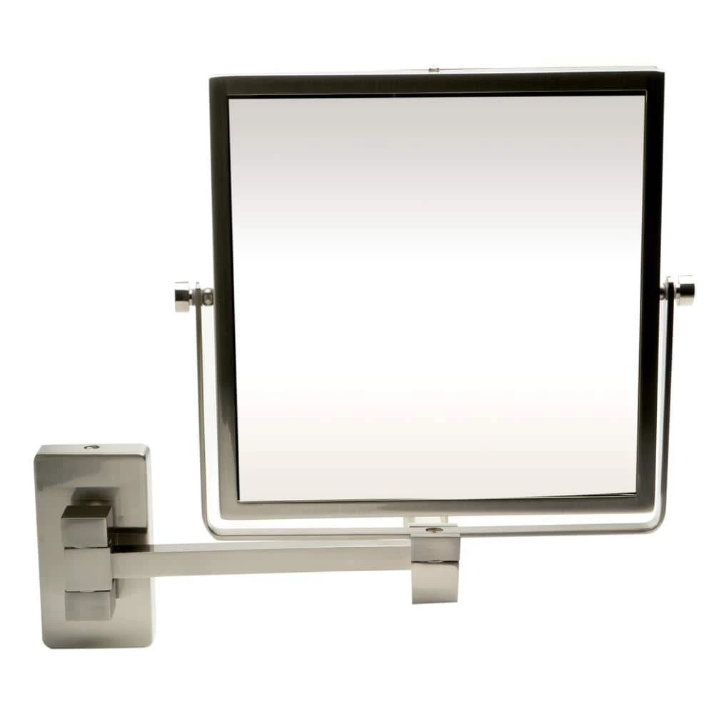 ALFI BRAND 8 in. x 8 in. Wall Makeup Mirror in Brushed Nickel 5 ALFI BRAND 8 in. x 8 in. Wall Makeup Mirror in Brushed Nickel - Image 3