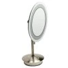 ALFI BRAND 9 in. x 14.25 in. Lighted Tabletop Makeup Mirror in Brushed Nickel 2 ALFI BRAND 9 in. x 14.25 in. Lighted Tabletop Makeup Mirror in Brushed Nickel -Makeup Mirrors Sales Store brushed nickel alfi brand makeup mirrors abm9fled bn 64 1000