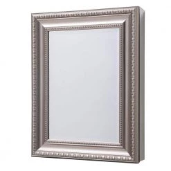 Glacier Bay 24 in. W x 30 in. H Framed Recessed or Surface-Mount Bathroom Medicine Cabinet in Brushed Nickel