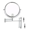 EAKYHOM 8 in. W x 8 in. H Small Round Magnifying Wall Mount Bathroom Makeup Mirror in Chrome 1 EAKYHOM 8 in. W x 8 in. H Small Round Magnifying Wall Mount Bathroom Makeup Mirror in Chrome -Makeup Mirrors Sales Store chrome eakyhom makeup mirrors els8d wch7 64 1000