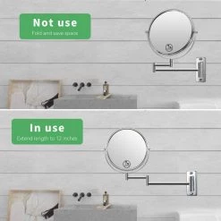 EAKYHOM 7X Wall Mount Bathroom Makeup Mirror in Chrome 12 EAKYHOM 7X Wall Mount Bathroom Makeup Mirror in Chrome -Makeup Mirrors Sales Store chrome eakyhom makeup mirrors els8k wch7 1f 1000