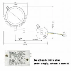 INSTER 8 in. x 9 in. Double-Sided 1X and 3X Magnifying Retractable Mirror Wall LED Makeup Bathroom Makeup Mirror in Chrome -Makeup Mirrors Sales Store chrome inster makeup mirrors wshddtmr0022 44 1000