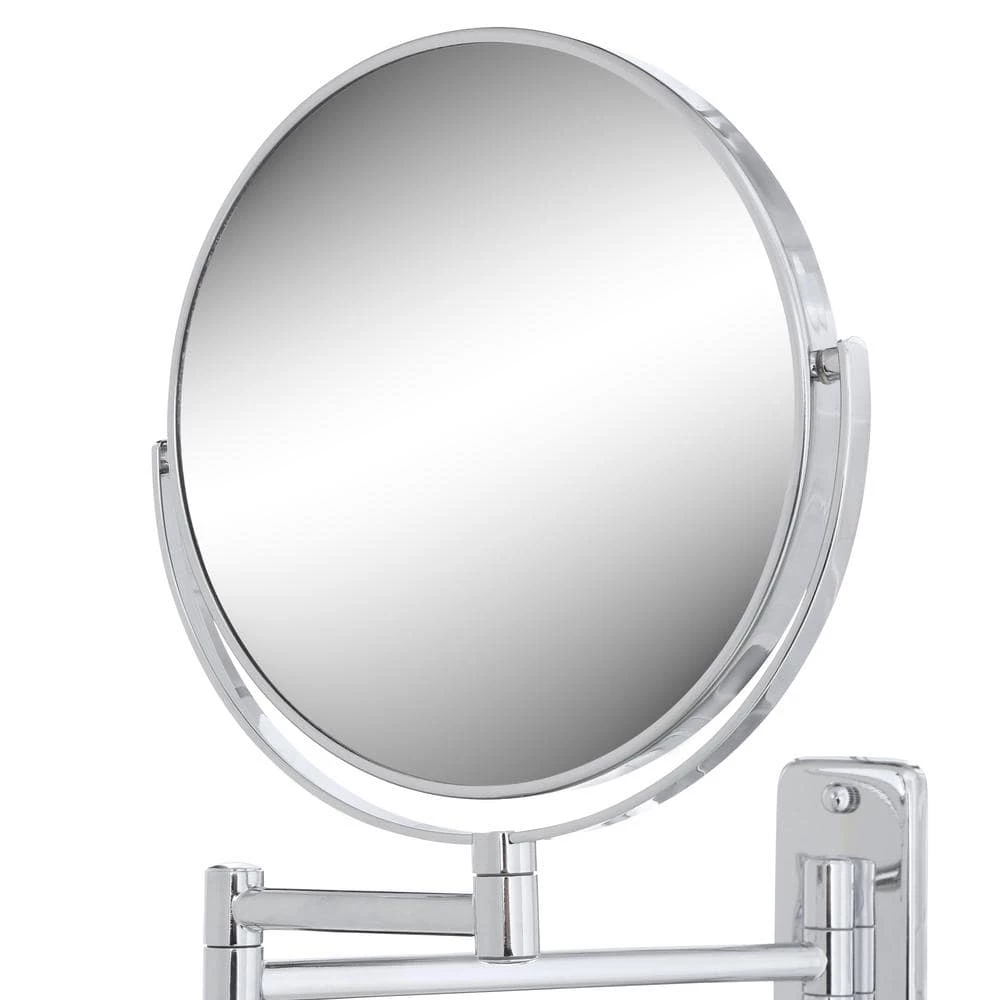 Jerdon 8 in. Dia Bi-View Wall Mount Makeup Mirror in Chrome 7 Jerdon 8 in. Dia Bi-View Wall Mount Makeup Mirror in Chrome - Image 5