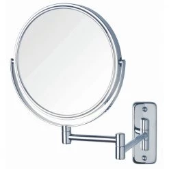 Jerdon 8 in. Dia Bi-View Wall Mount Makeup Mirror in Chrome