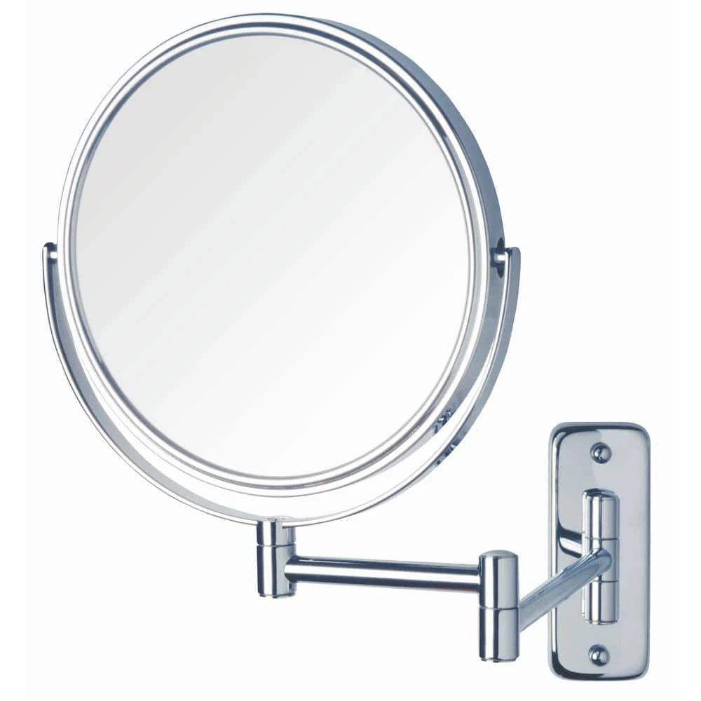 Jerdon 8 in. Dia Bi-View Wall Mount Makeup Mirror in Chrome 3 Jerdon 8 in. Dia Bi-View Wall Mount Makeup Mirror in Chrome