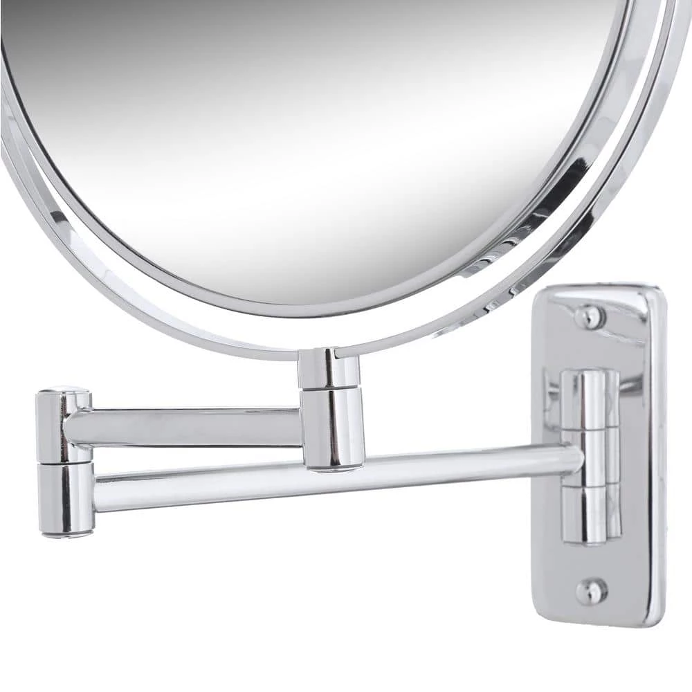 Jerdon 8 in. Dia Bi-View Wall Mount Makeup Mirror in Chrome 6 Jerdon 8 in. Dia Bi-View Wall Mount Makeup Mirror in Chrome - Image 4