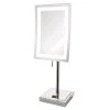 Jerdon 6.5 in. x 17 in. LED Lighted Table Makeup Mirror -Makeup Mirrors Sales Store chrome jerdon makeup mirrors jrt910cl 64 1000