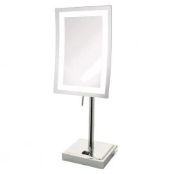 Jerdon 6.5 in. x 17 in. LED Lighted Table Makeup Mirror